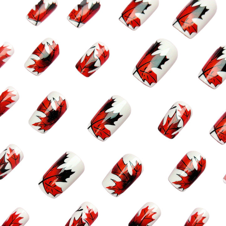 Artistic Autumn Leaf Nail Art Bowlift