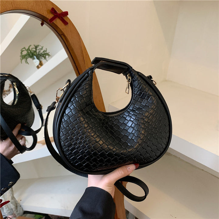 Textured Woven Crossbody Bag Bowlift
