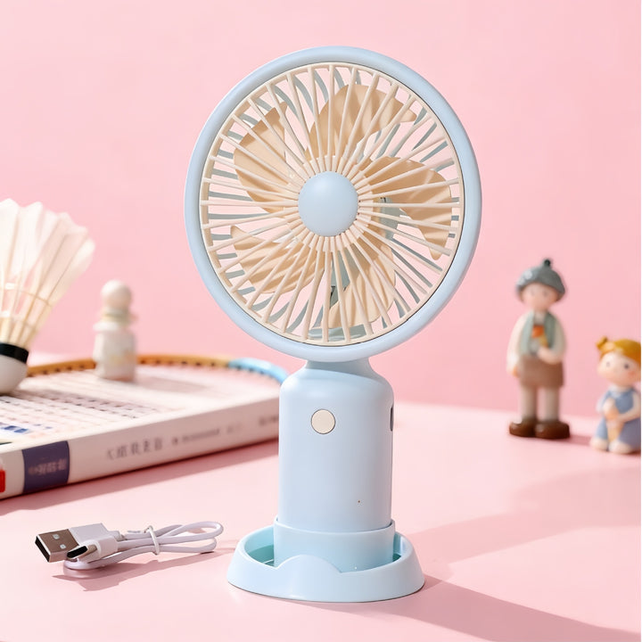 Women's portable USB table fan with powerful battery technology and flexible design Bowlift
