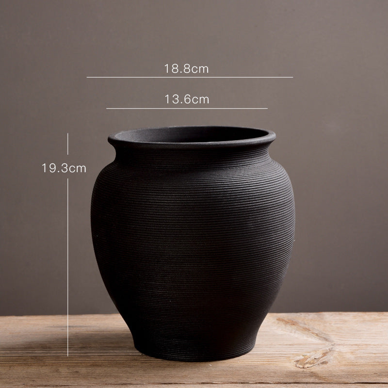 Textured Decorative Ceramic Pot
