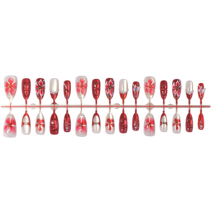 Floral Art Press-On Nail Set Bowlift