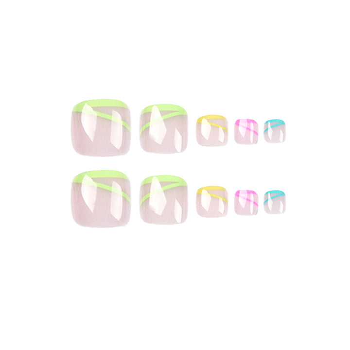 Artful toenail design with modern lines Bowlift