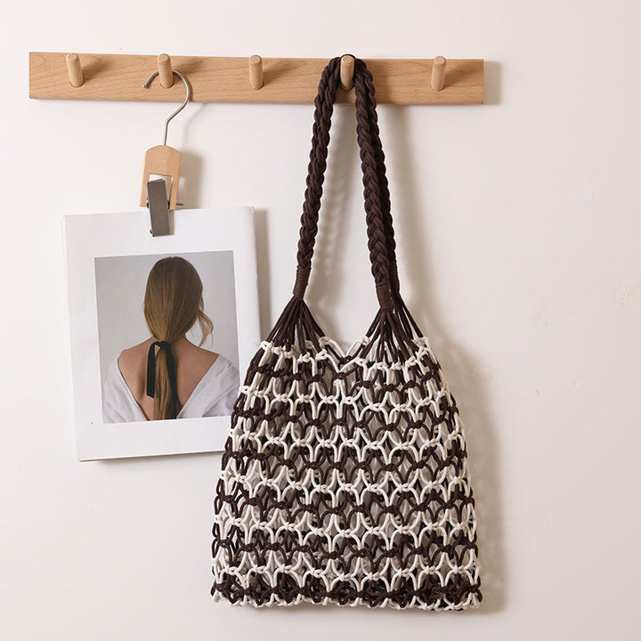 Hand-knotted shopping and beach bag Bowlift