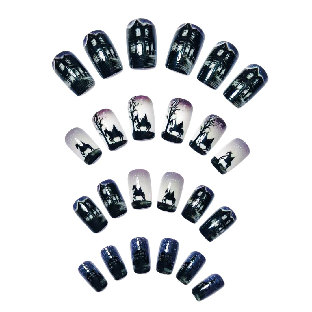Artistic Night Scene Nail Art Bowlift