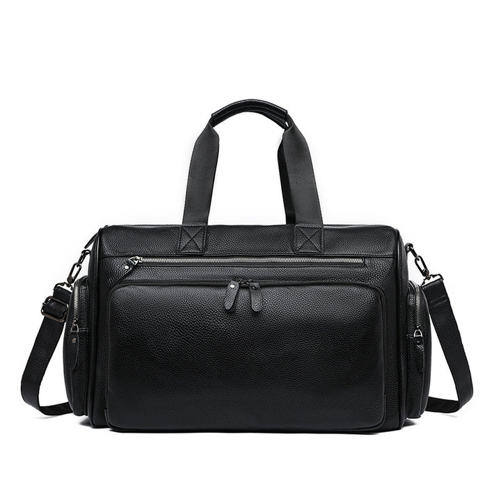 Premium Leather Weekend Duffle Bag Bowlift