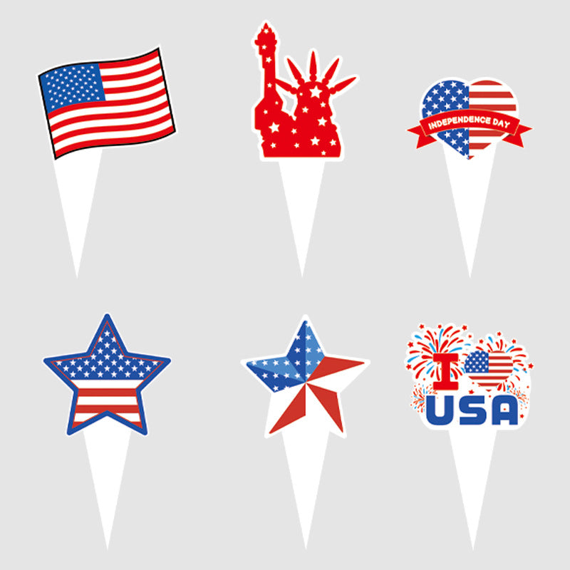 Unisex nan Patriotic Cupcake Wrappers Set for Independence Day Party with Scalloped Edges and Printed Stars Stripes Bowlift