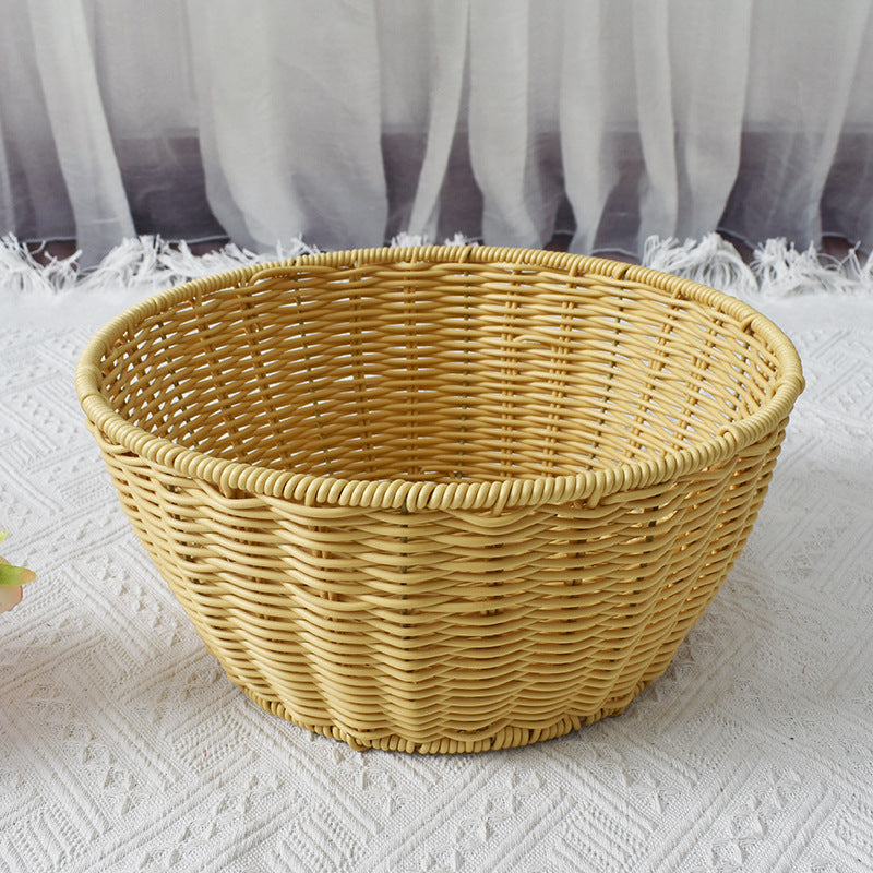 Cozy Fabric-Lined Woven Basket Bowlift