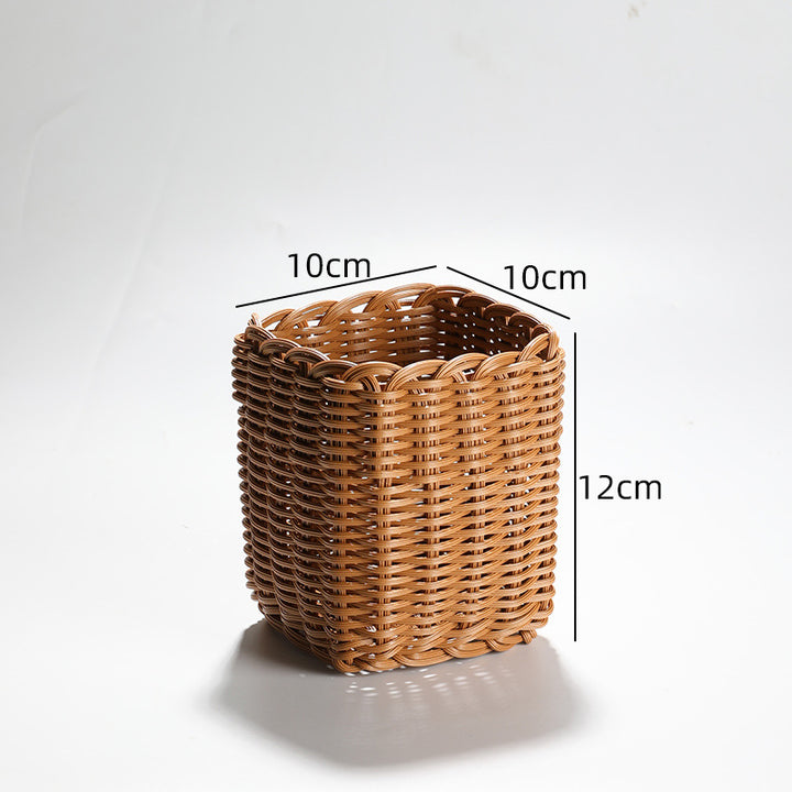 Handcrafted Round Wicker Serving Bowl Bowlift