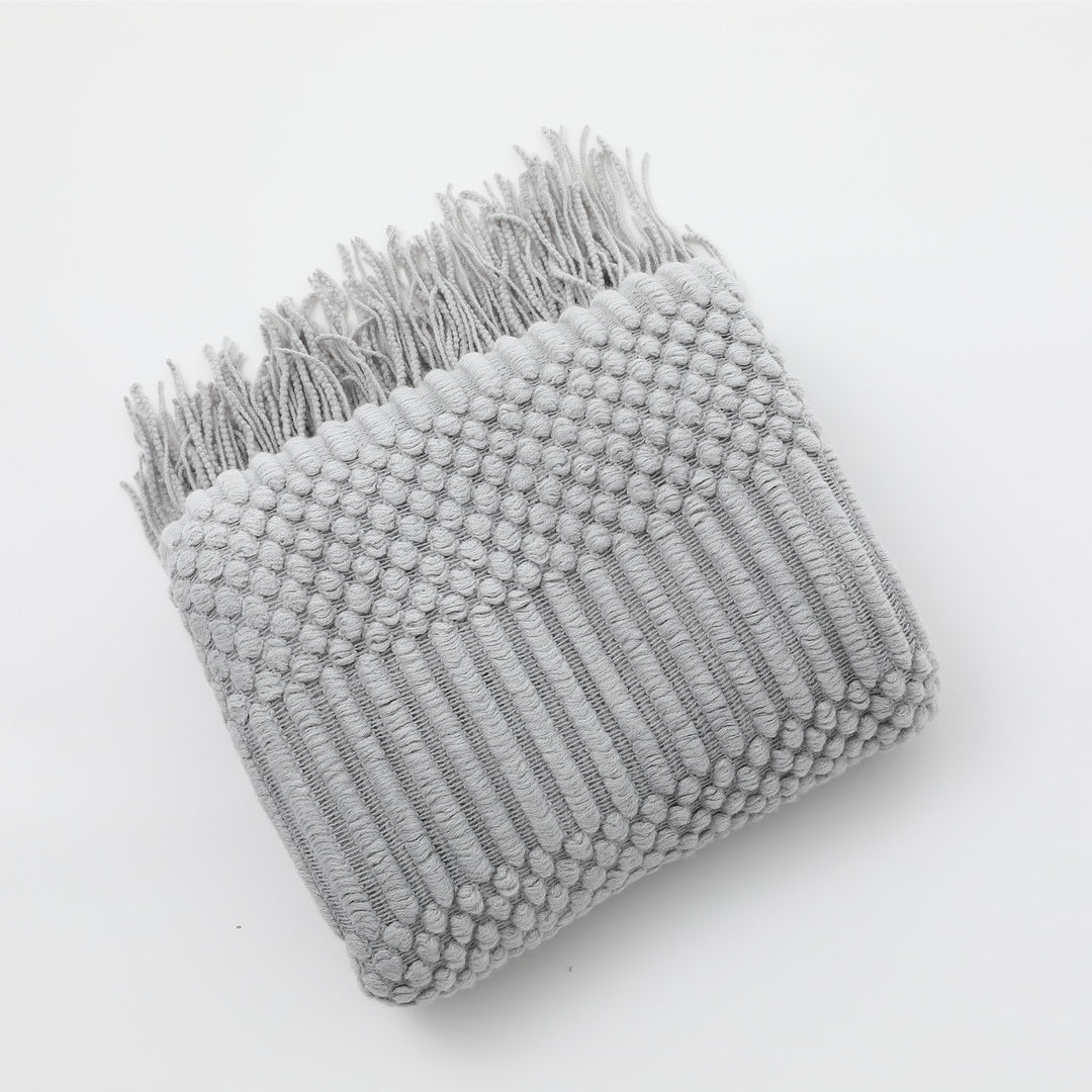 Women's high-quality knitted blanket with textured design Bowlift