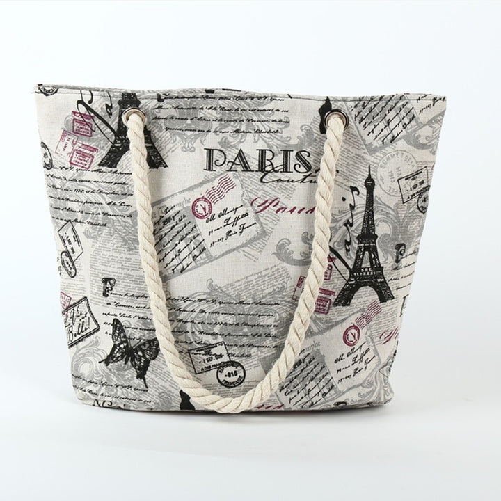 Beach bag in maritime design with sturdy rope handles Bowlift