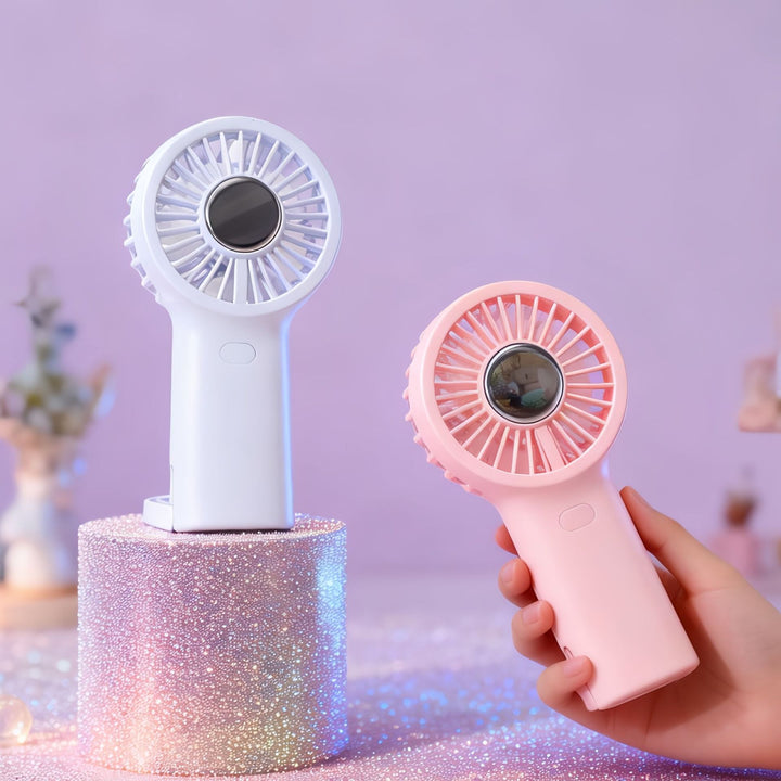 Women portable USB hand fan with ergonomic design Bowlift