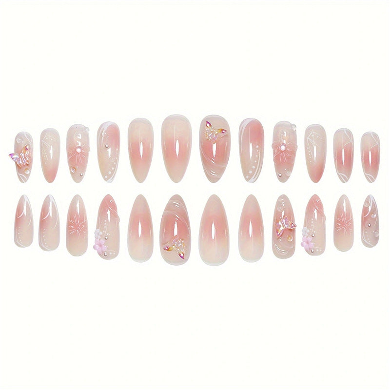 Artistic Floral Inspired Press-On Nails Bowlift