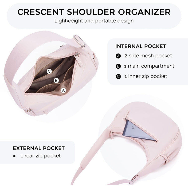 Fashionable shoulder bag with quilted surface Bowlift