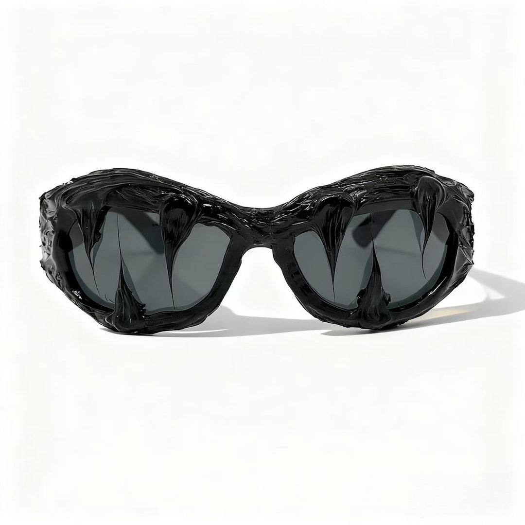 Women futuristic design sunglasses with unique textured surface Bowlift