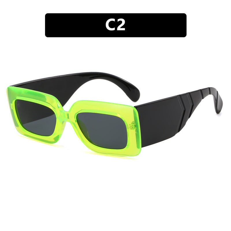 Women oversized sunglasses in fashionable snake leather look Bowlift