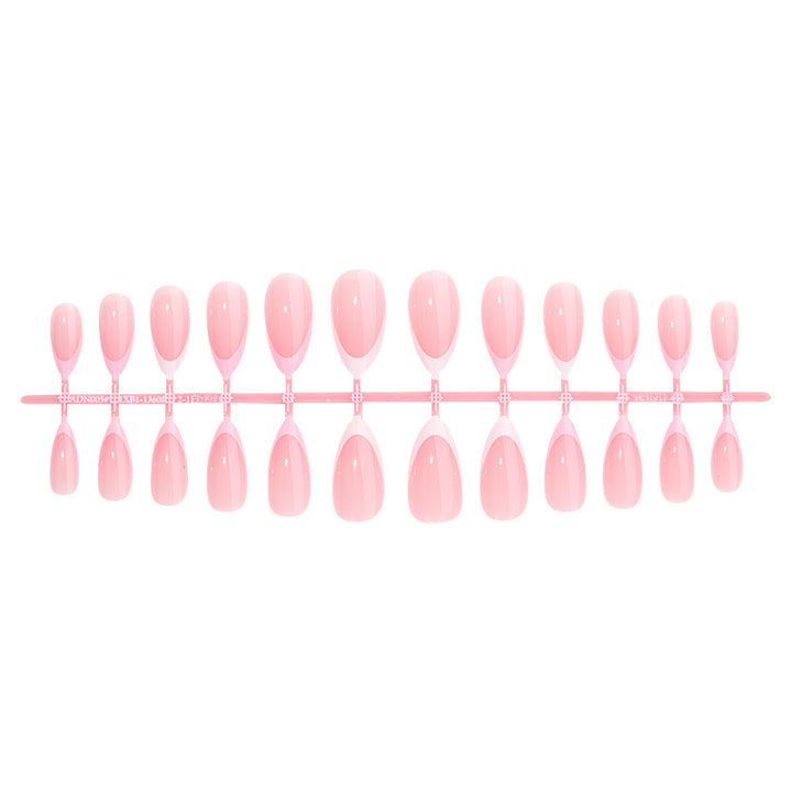 Premium Press-On Nail Set with Elegant French Tip Design Bowlift