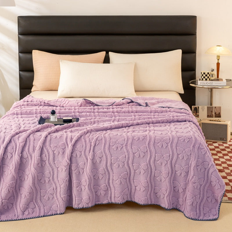 Ladies Cozy and Soft Blanket with Floral Pattern Bowlift