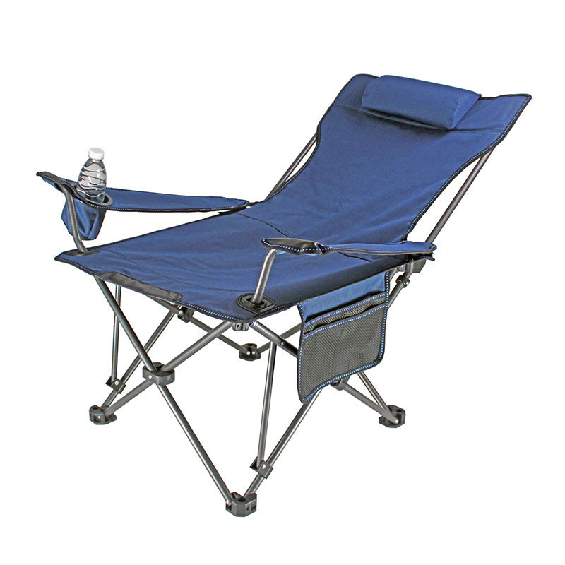 Portable Camping Chair with Side Storage Pocket Bowlift