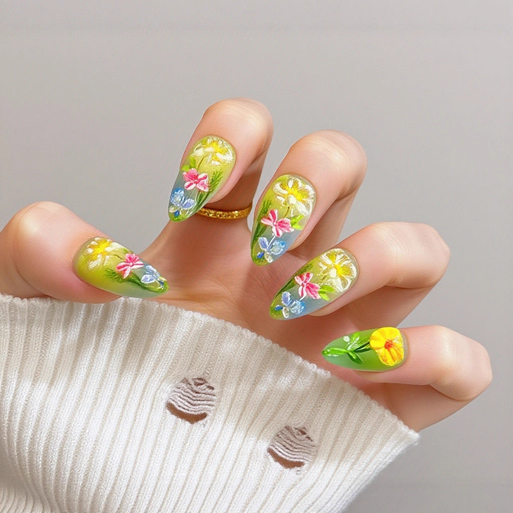 Artful Nail Extensions with Elegant Tips Bowlift