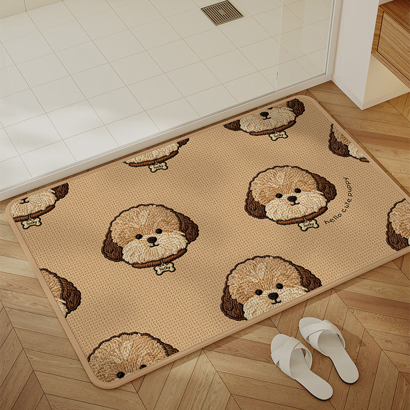 Cute Cartoon Cat-Themed Decorative Bath Mat Bowlift