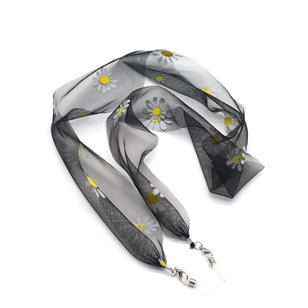 Floral Patterned Eyewear Chain Bowlift