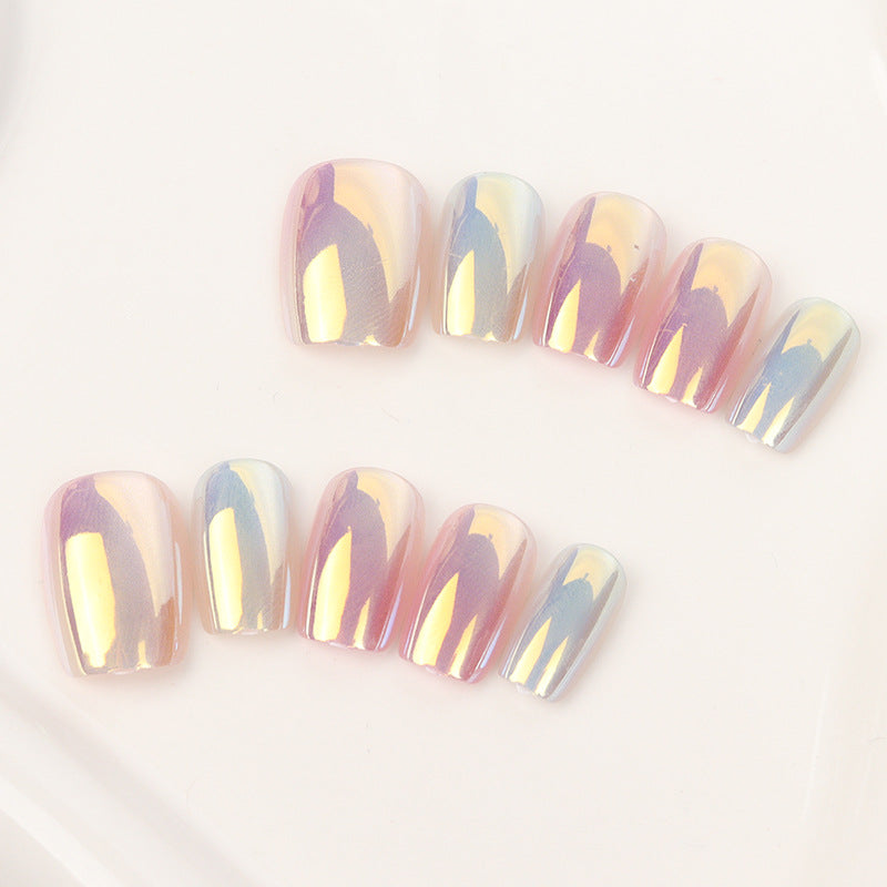 Premium Iridescent Press-On Nail Tips Bowlift