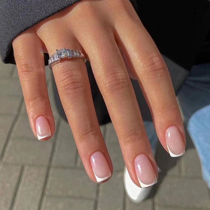 Artificial nails in modern French-style Bowlift
