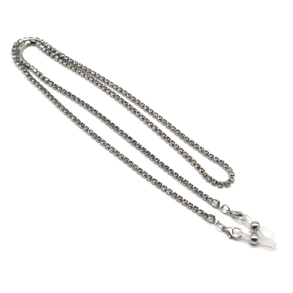 Elegant Rhinestone-Embellished Eyewear Chain Bowlift
