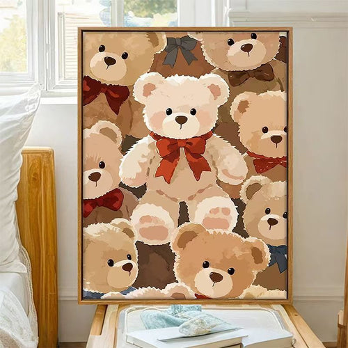 Cute Bear-Themed Decorative Wall Art Bowlift