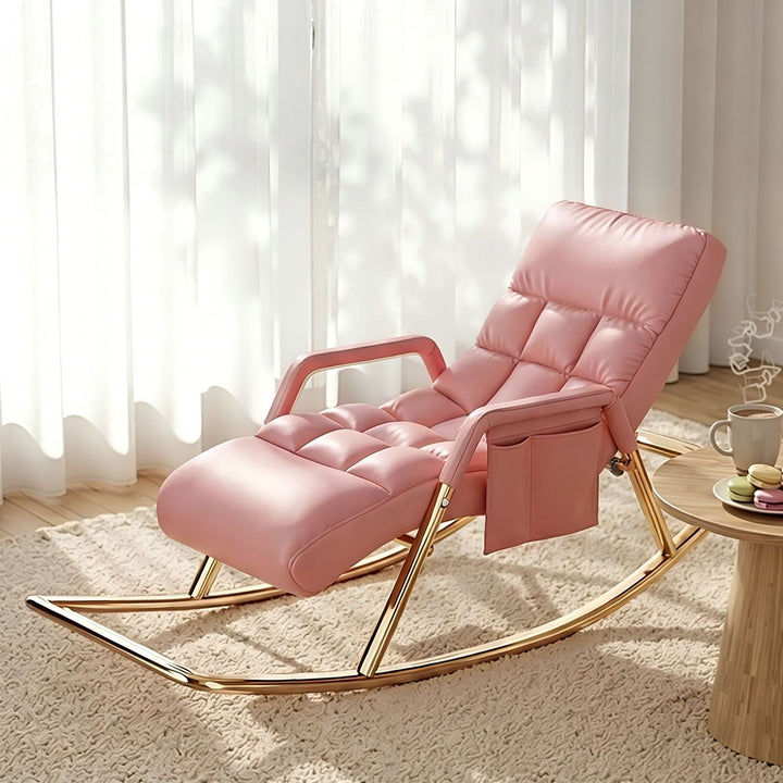 Ladies rocking chair with ergonomic design and luxurious upholstery Bowlift