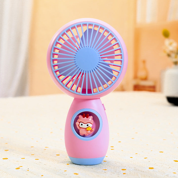 Women's Portable Mini Hand Fan with Playful Animal Design Bowlift