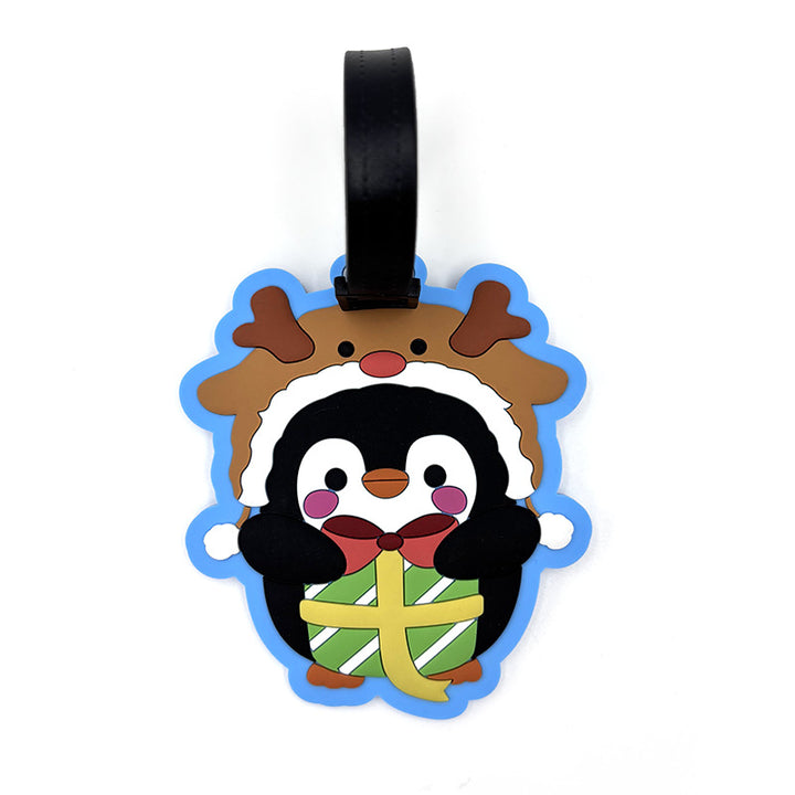 Unisex Whimsical Penguin Luggage Tag Bowlift