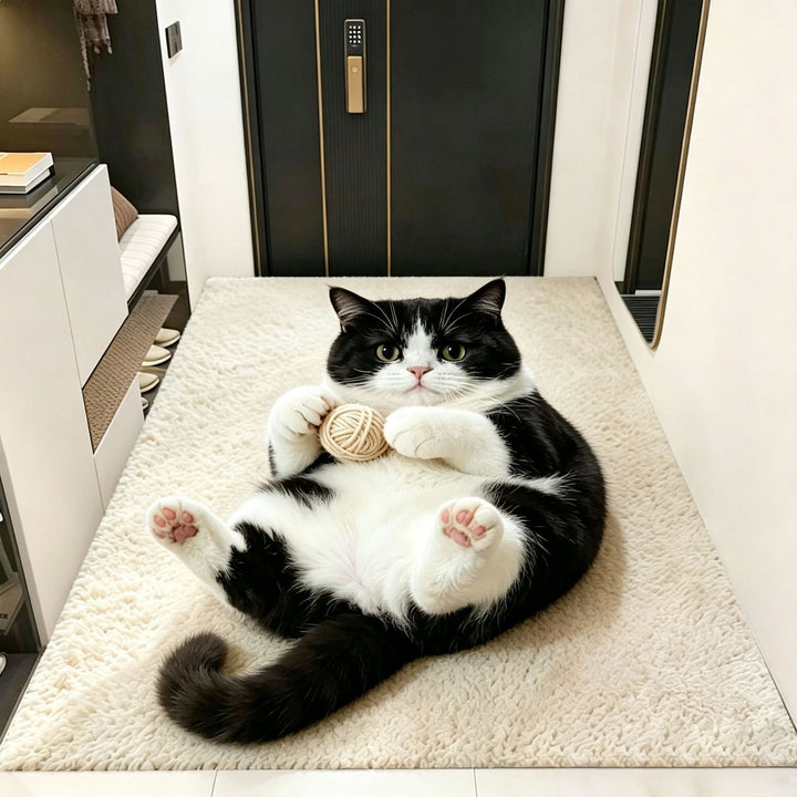 Cat-Themed Plush Area Rug