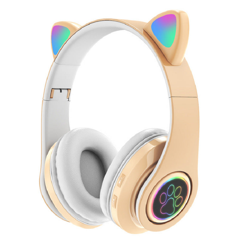 Wireless Over-Ear Headphones with Rgb Light Effects Bowlift