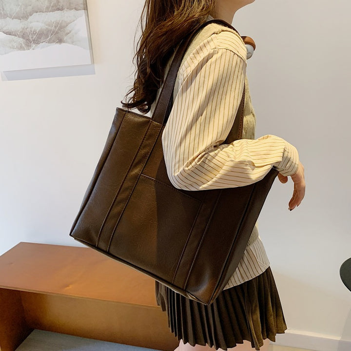 Classic Faux Leather Tote Bag Bowlift
