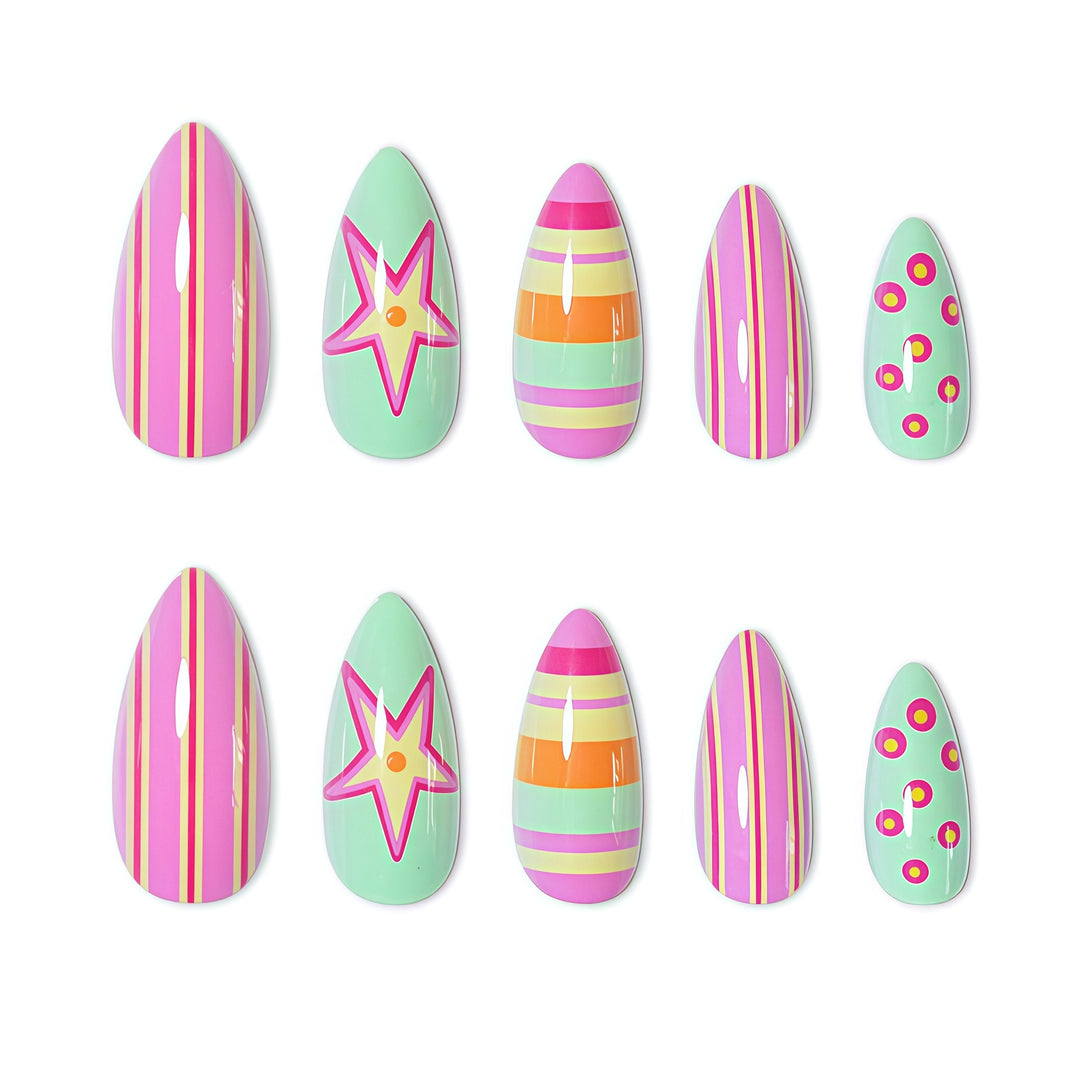Thematic Artistic Press-On Nail Enhancements Bowlift