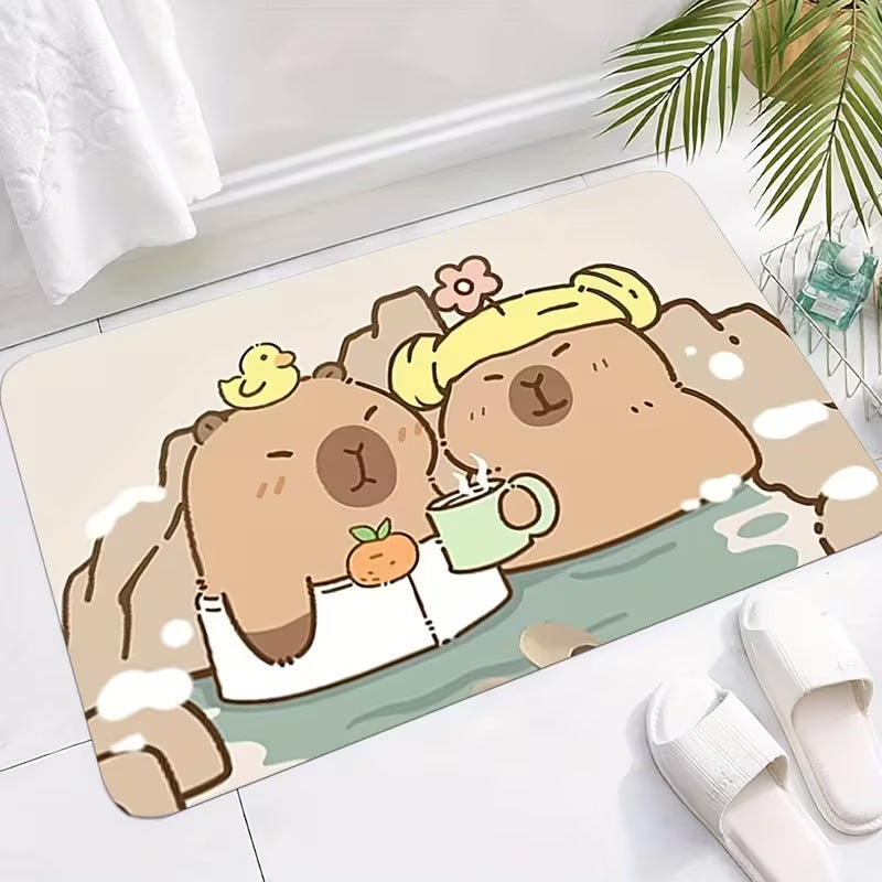 Playful Bear-Themed Bath Mat