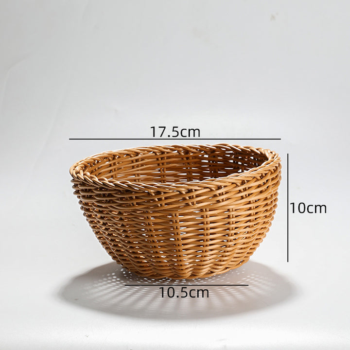 Handcrafted Round Wicker Serving Bowl Bowlift