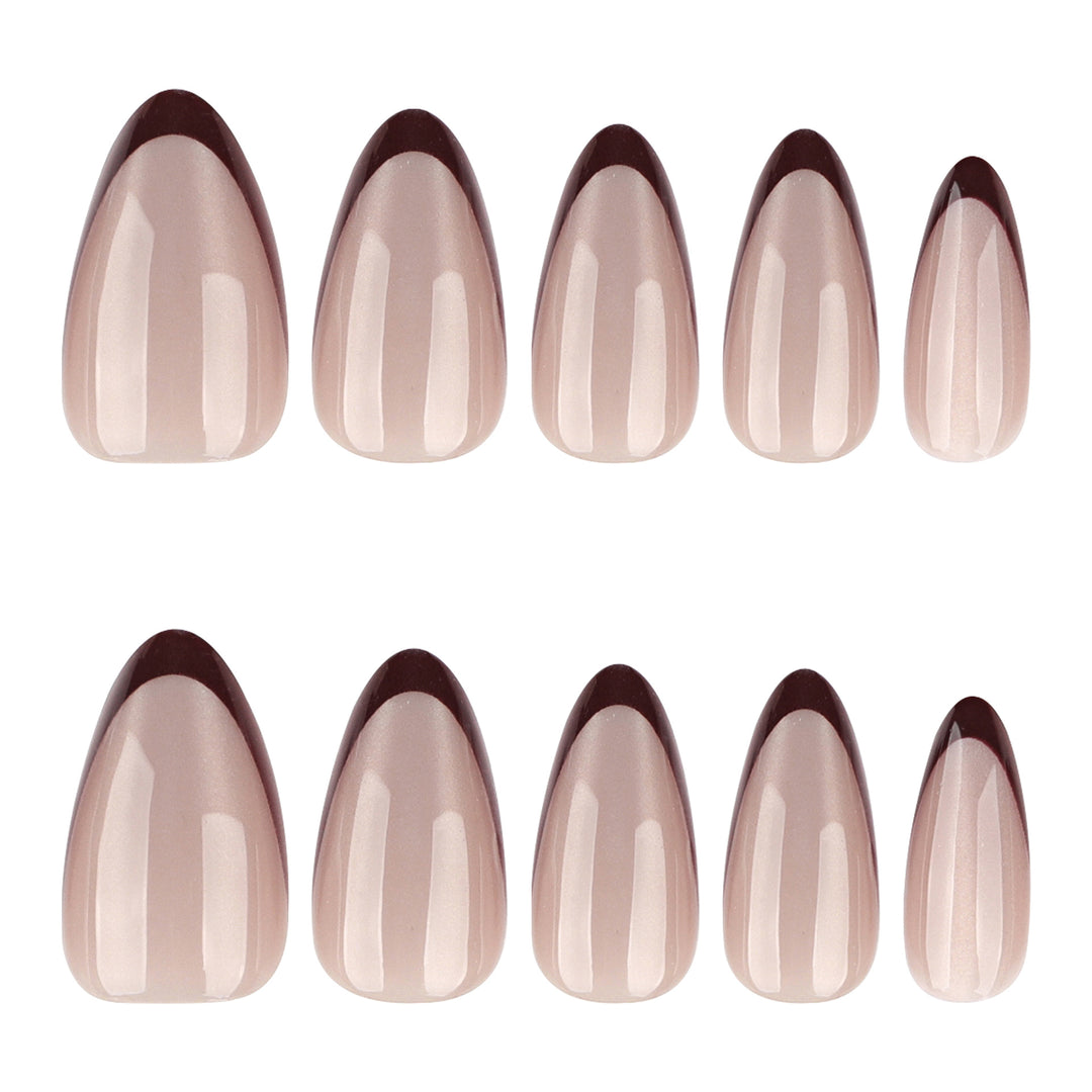 Artificial nail art with elegant French tip Bowlift