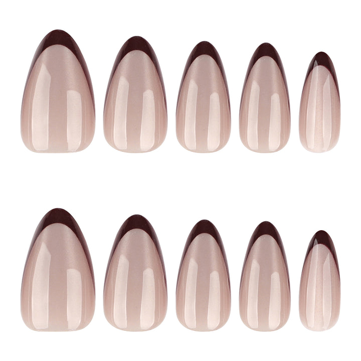 Artificial nail art with elegant French tip Bowlift