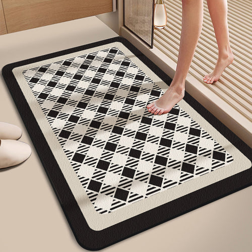 Geometric Pattern Non-Slip Bath Mat
