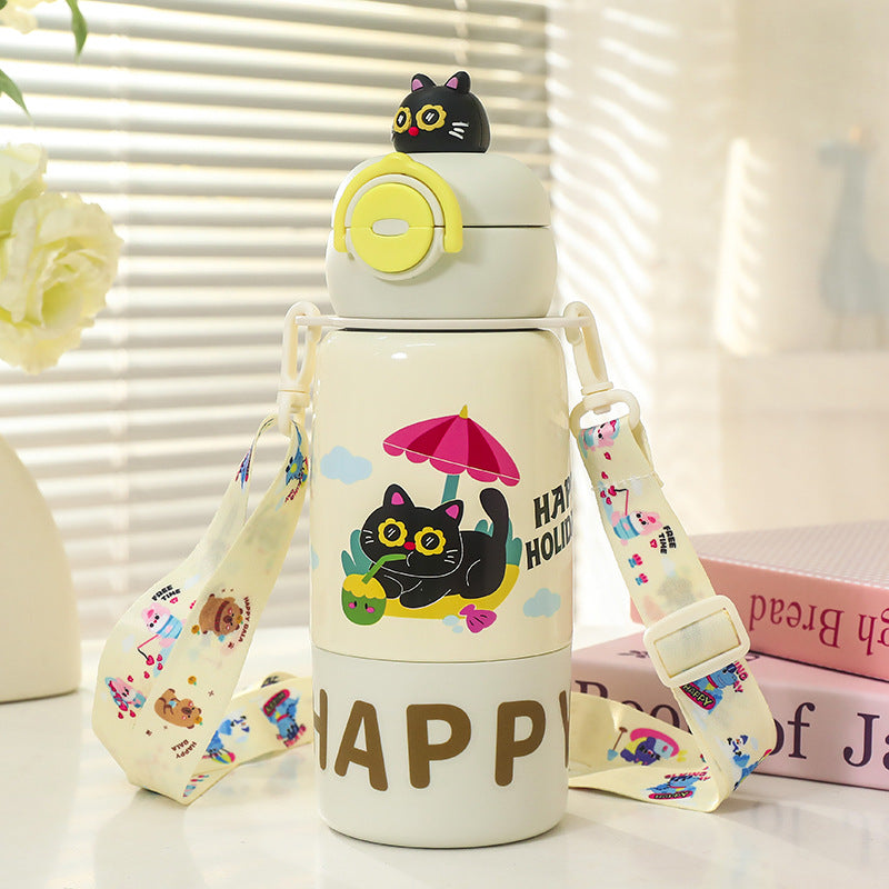 Ladies Insulated Water Bottle with Animal-Friendly Design Bowlift