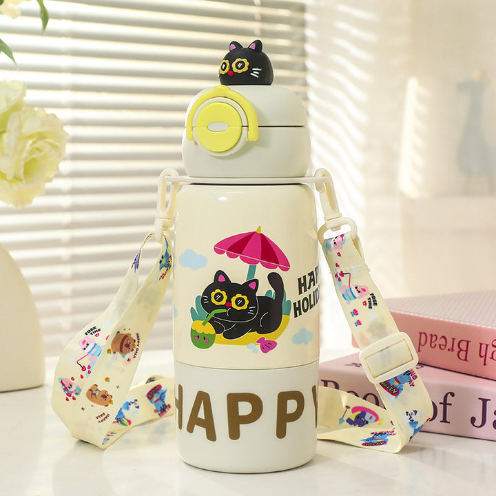 Ladies Insulated Water Bottle with Animal-Friendly Design Bowlift