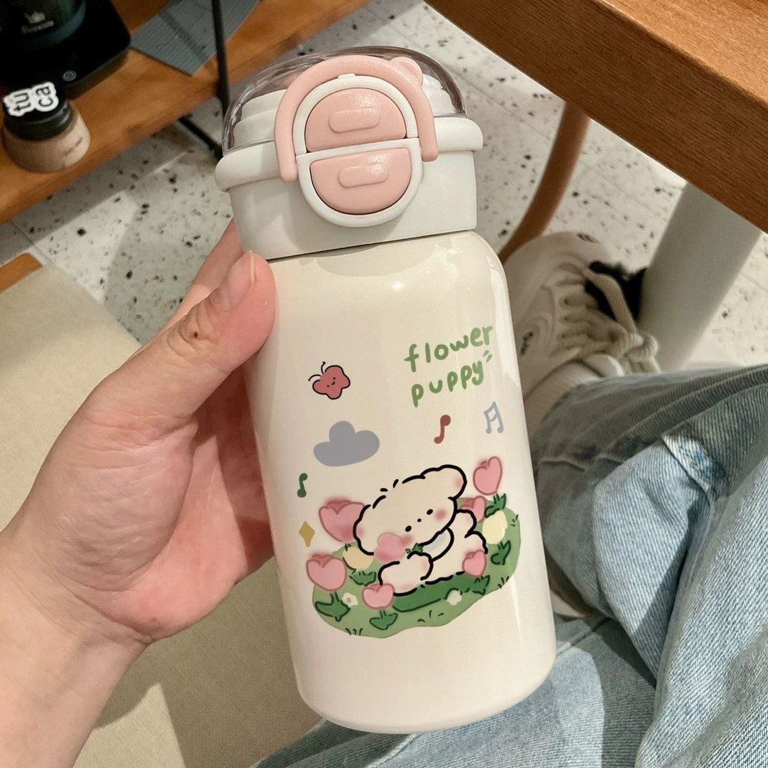 Women's practical drinking bottle with playful animal design Bowlift