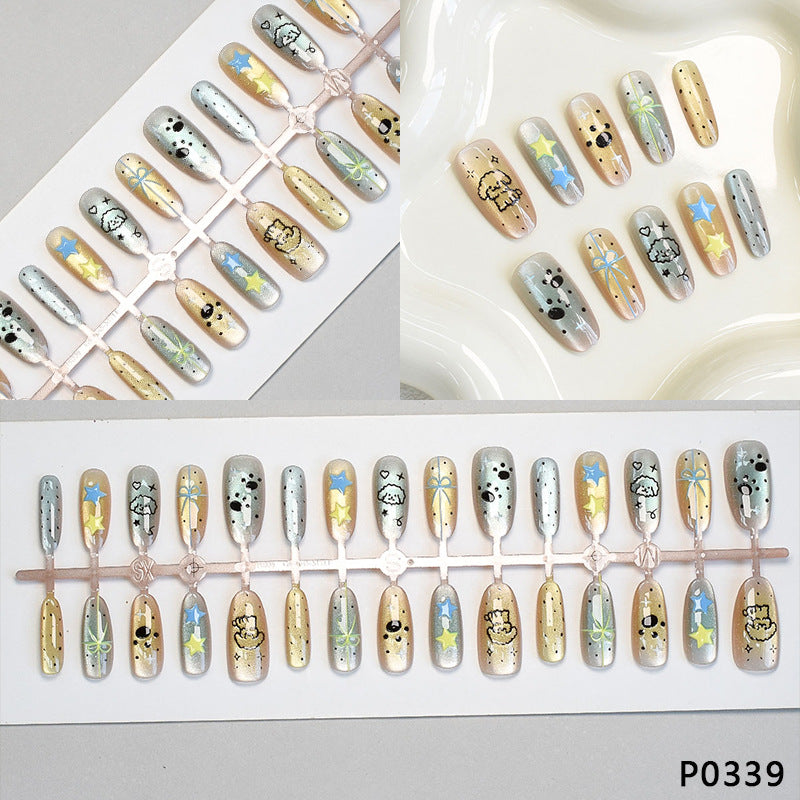 Playful Animal-Themed Press-On Nail Art Bowlift
