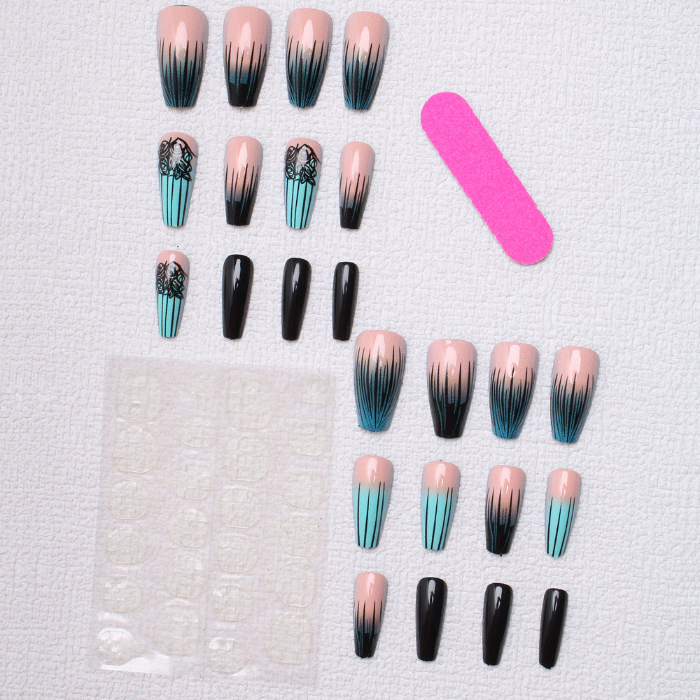 Ombre Gradient Nail Art Extensions Bowlift