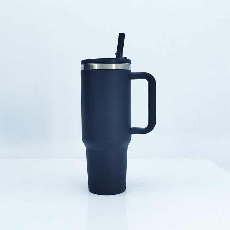 Women's insulated mug with sturdy handle and straw Bowlift