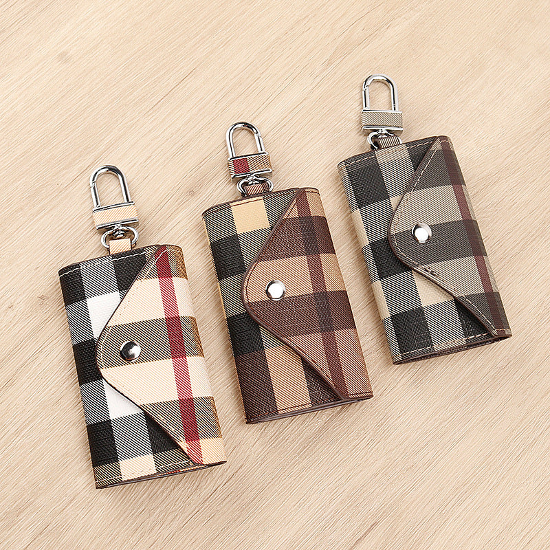 Elegant Plaid Pattern Card Case Bowlift