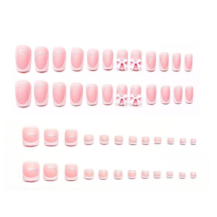 Elegant French Tip Nail Art Set Bowlift