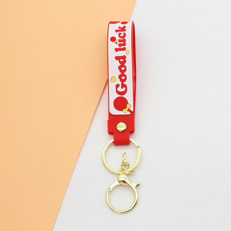 Unisex keychain with motivating lucky saying Bowlift